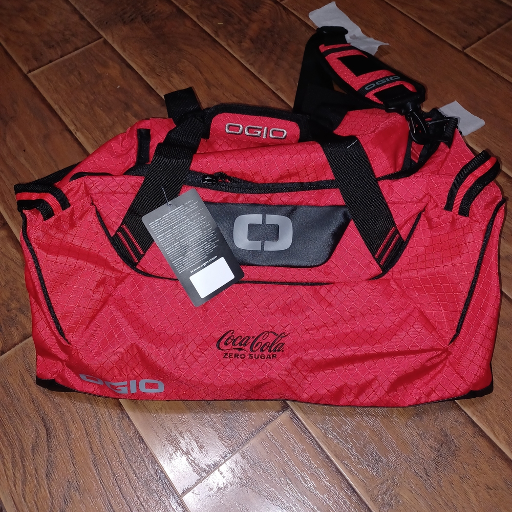 OGIO Red Duffel Bag with Black Accents